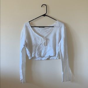 White crop top
